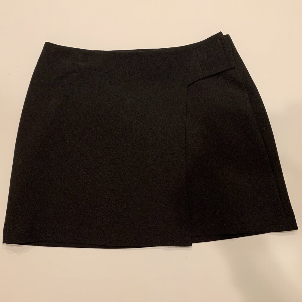 French Connection Wrap Short Skirt Black Size 6